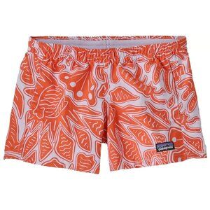 Patagonia Kids' Baggies 4" Shorts Bees And Flowers Logo Pockets Size Large